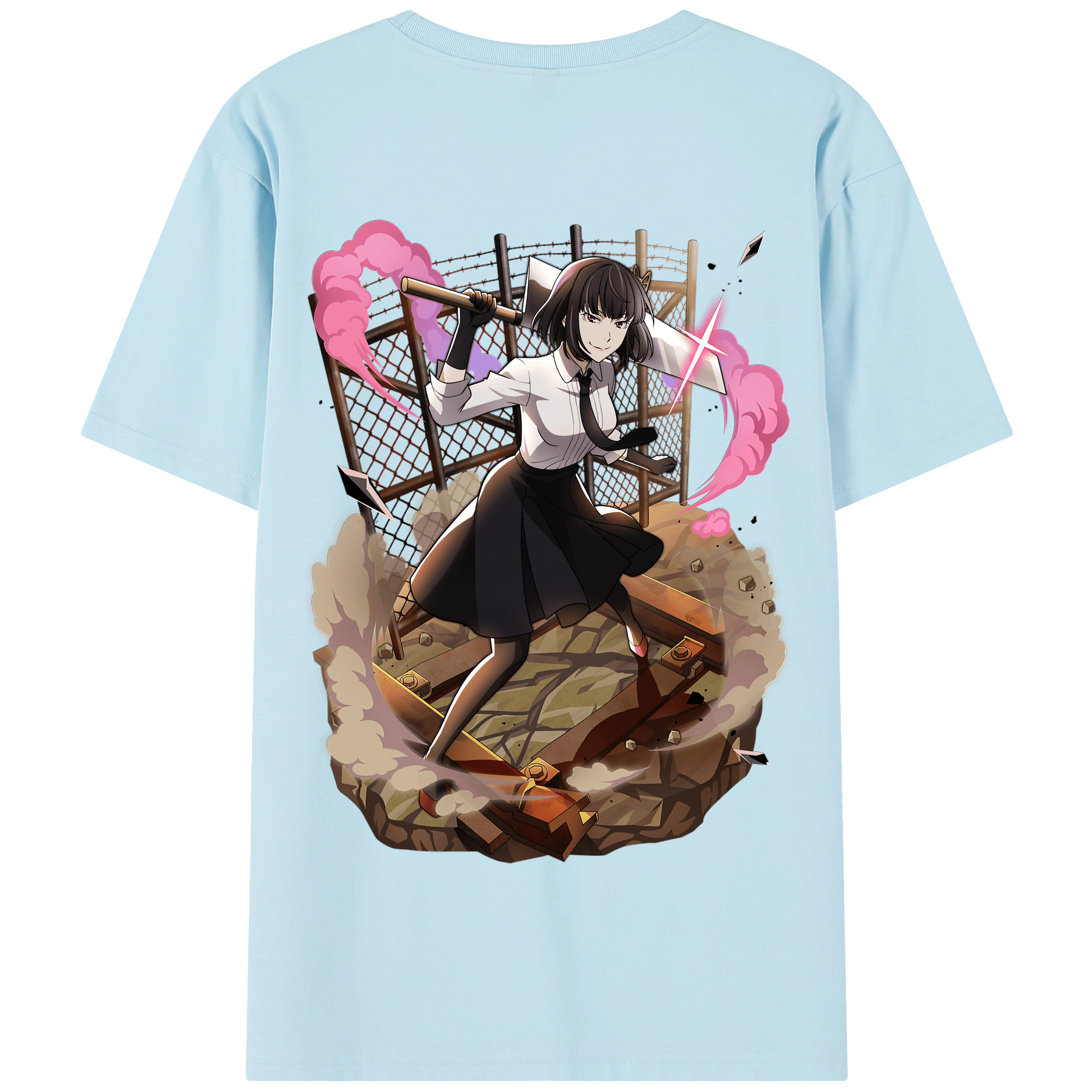 （画像用） 文豪ストレイドッグス Bungo Stray Dogs 綿100％半袖Tシャツ（背面プリント）